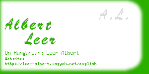 albert leer business card